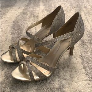 Champagne glitter heels